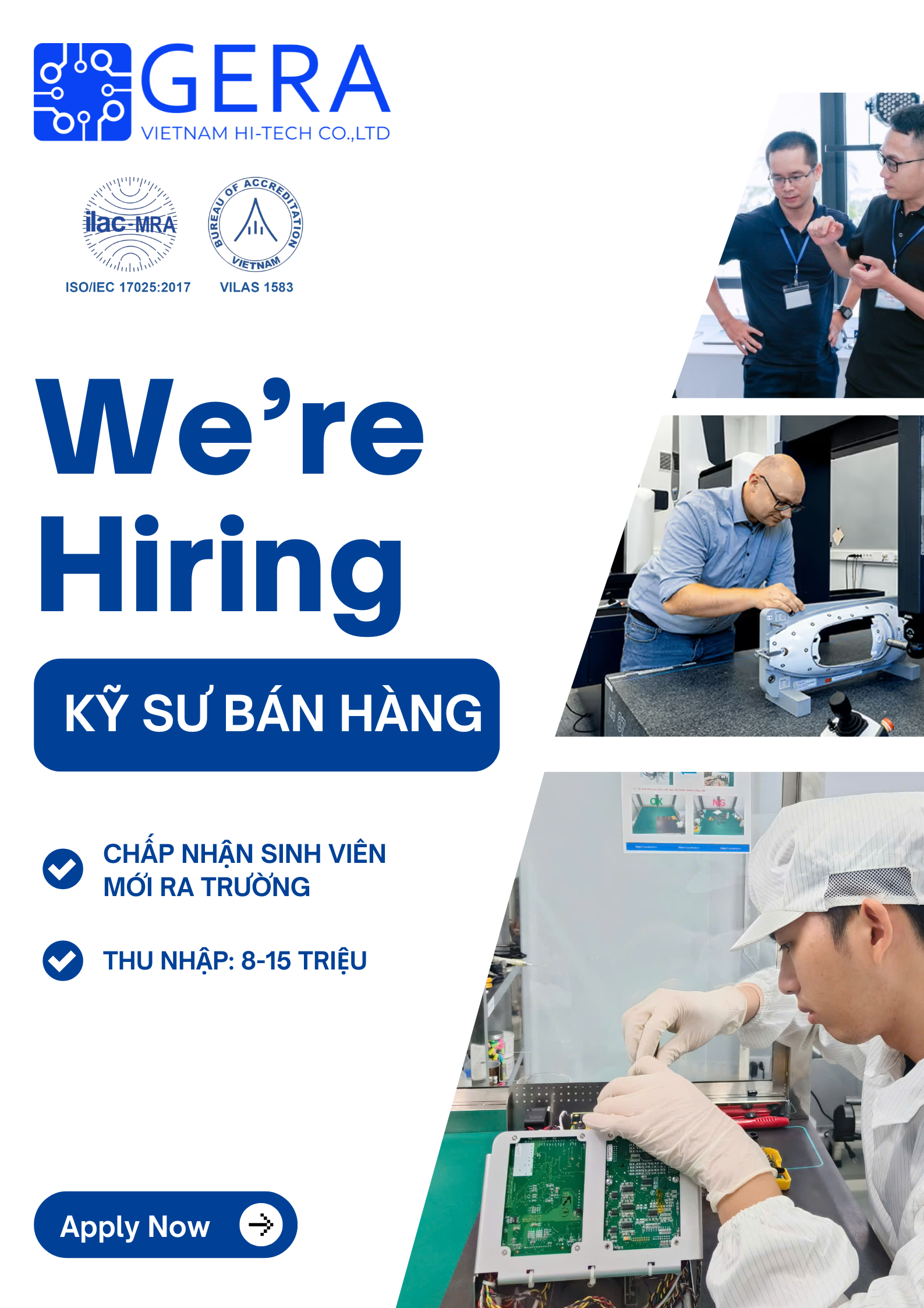 TUYỂN DỤNG KỸ SƯ BÁN HÀNG